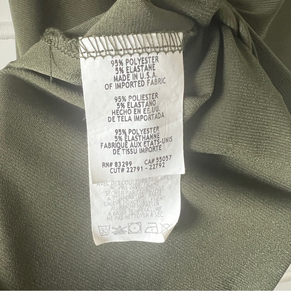 Bebe cowl neck spaghetti maxi strap dress in olive green size L - Picture 5 of 7